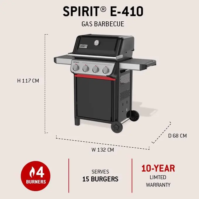 Barbecue weber 6 places en aluminium noir 51 m² vue 5