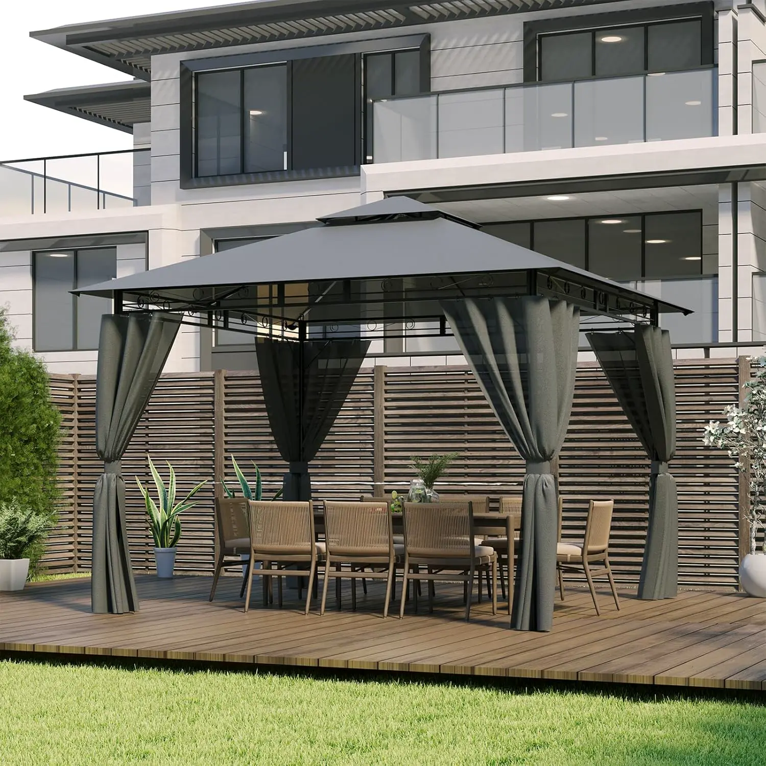 Devoko Tonnelle de Jardin 3x3m