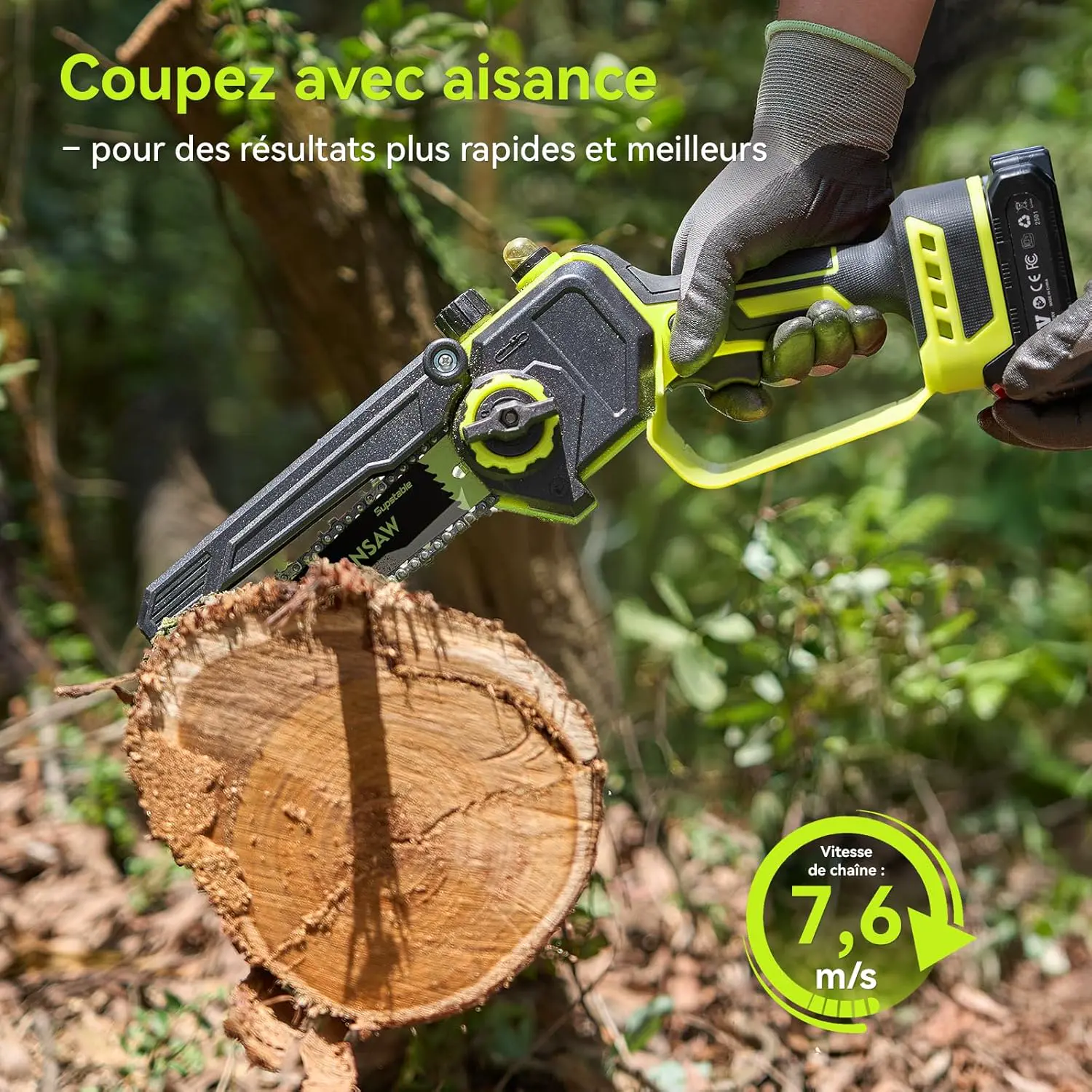 Tronçonneuse électrique en métal vue 4