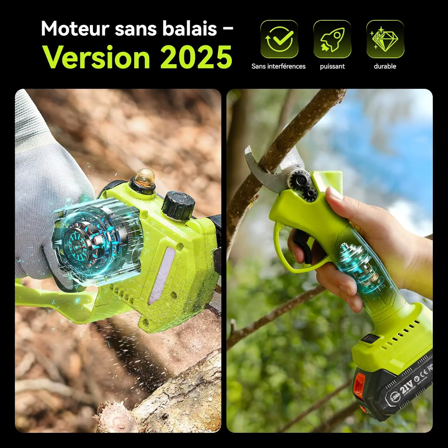 Tronçonneuse électrique en métal vue 7
