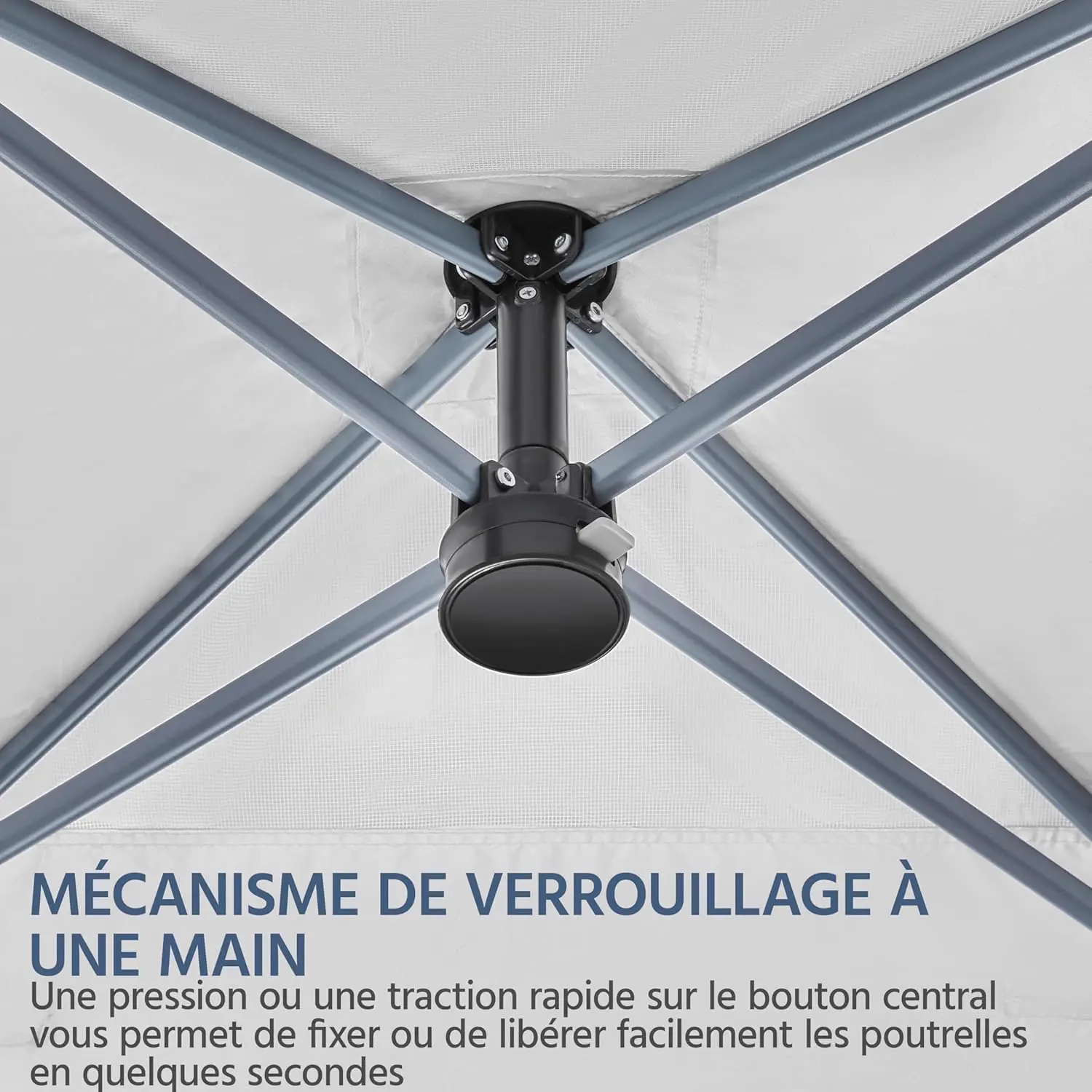 Tonnelle en métal 2,5x2,5 m vue 6