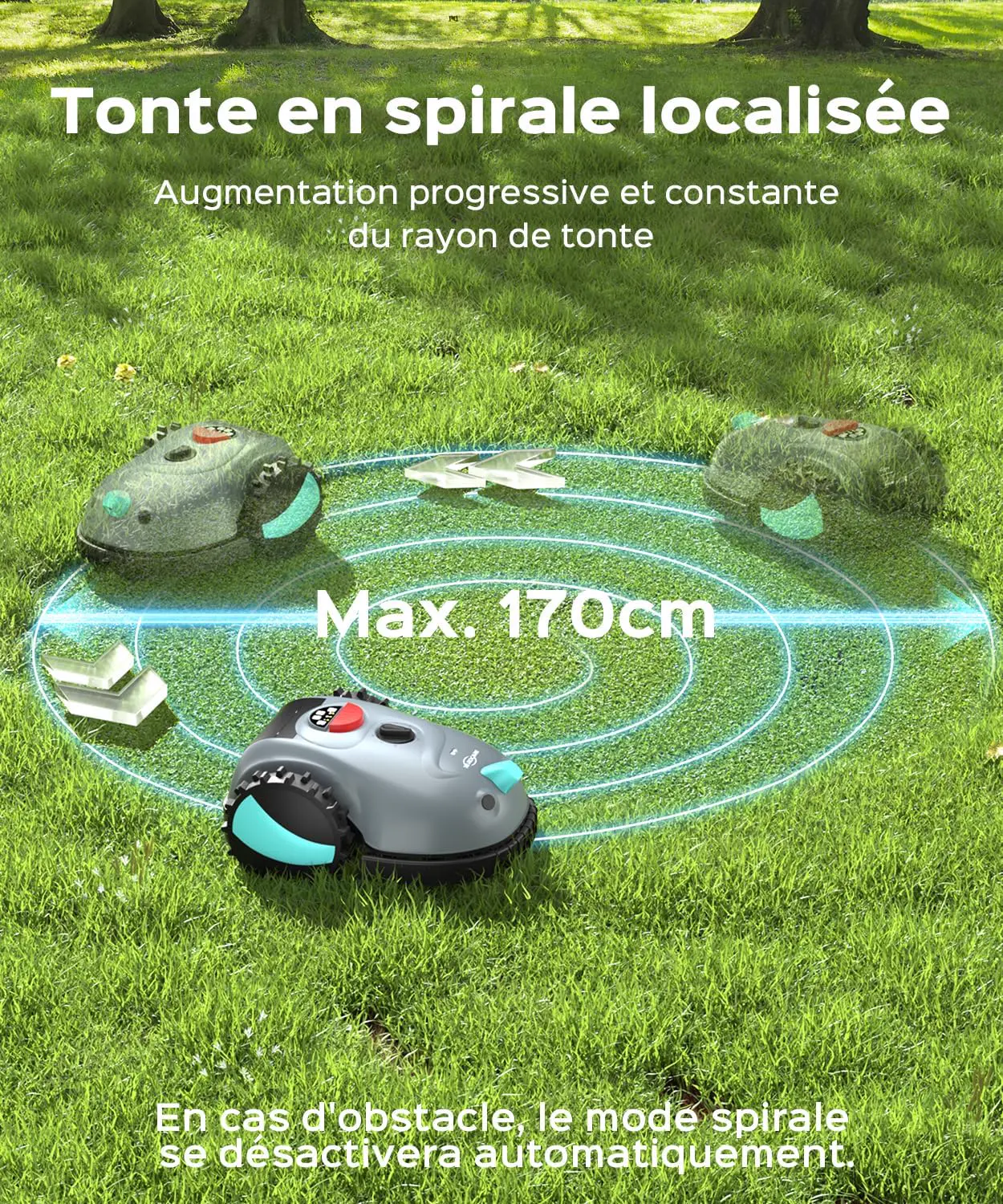 Robot tondeuse YARDCARE V100 Robot Tondeuse sans Fil Périphéri… vue 7