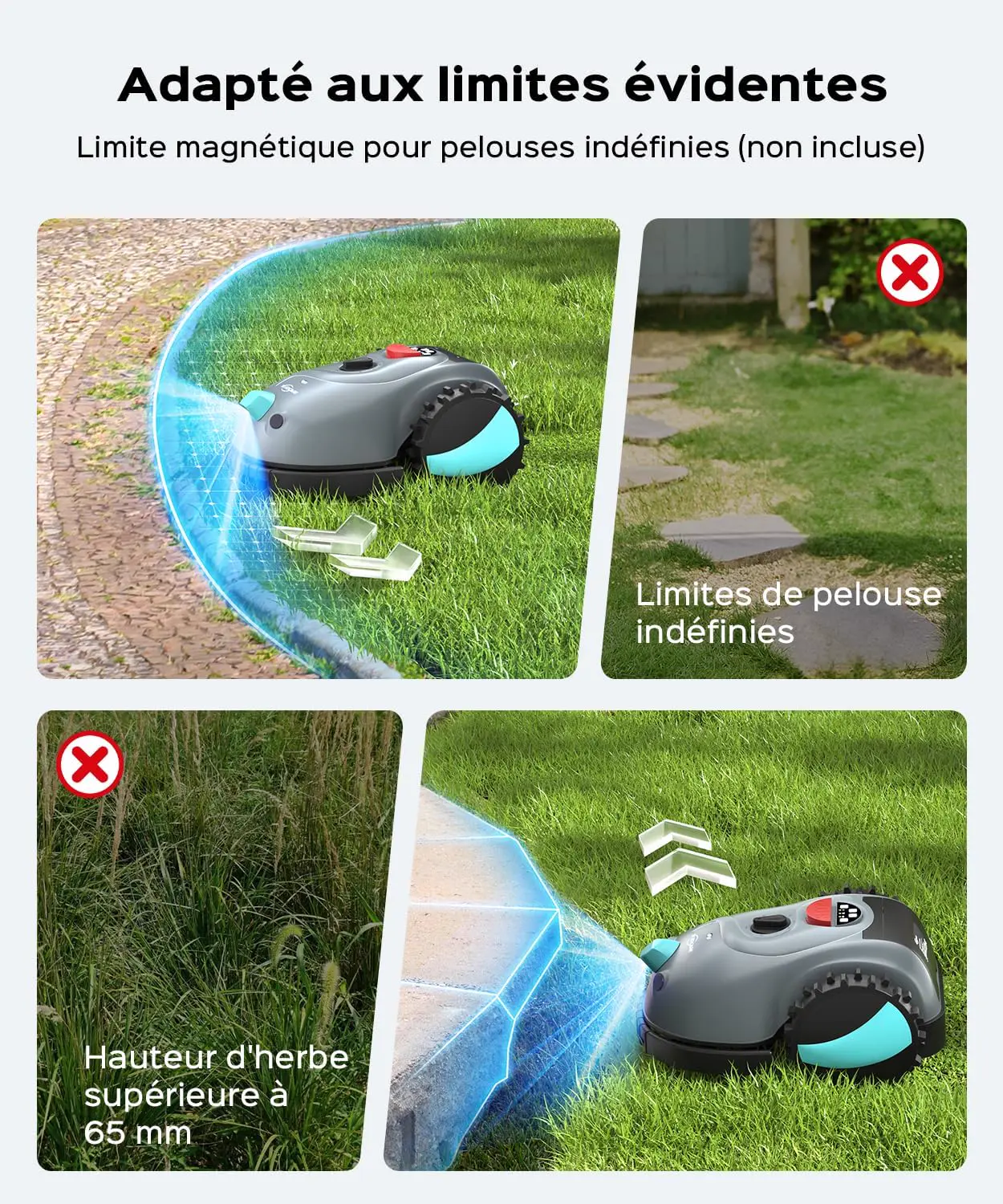 Robot tondeuse YARDCARE V100 Robot Tondeuse sans Fil Périphéri… vue 8