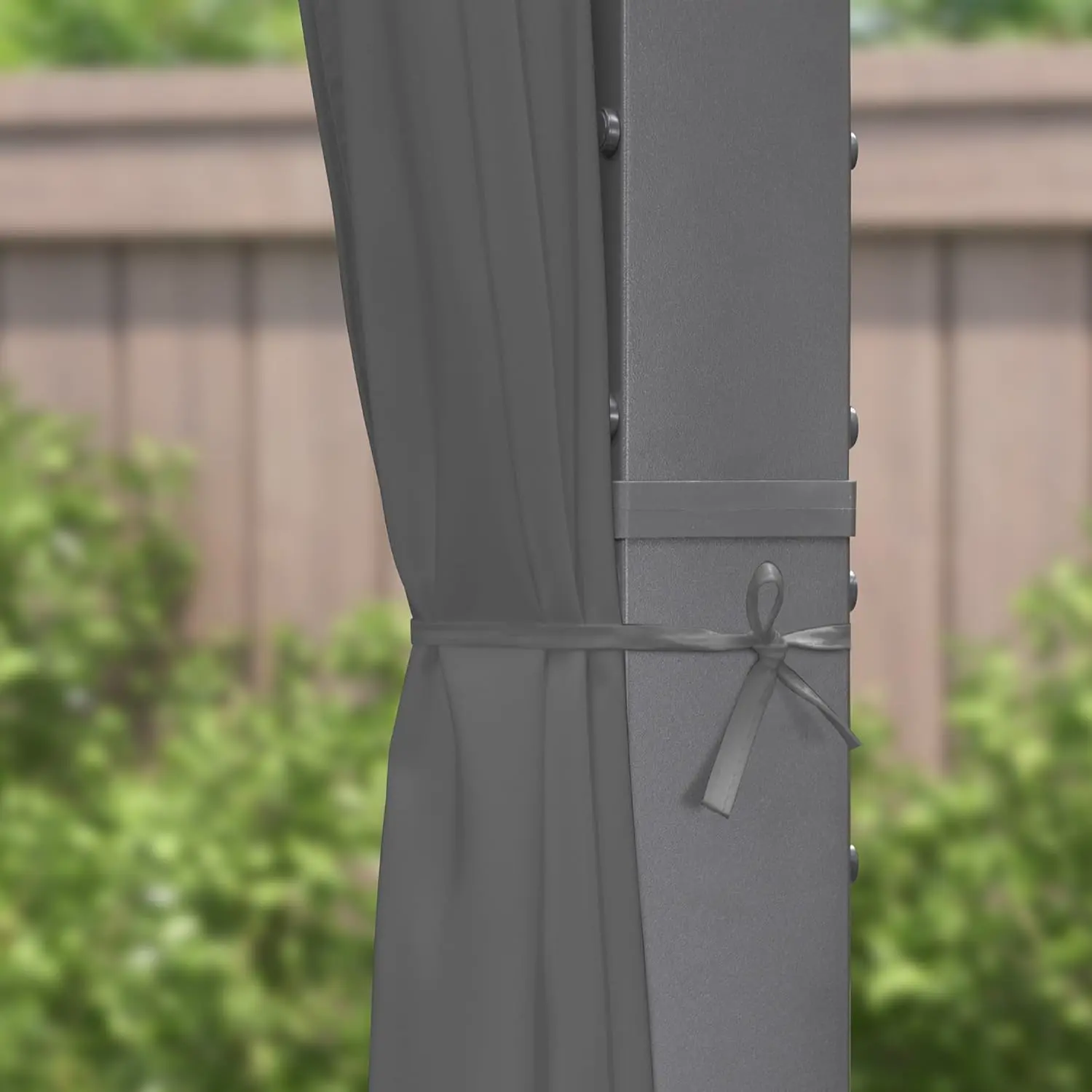 Pergola en aluminium gris 4x3 m vue 6