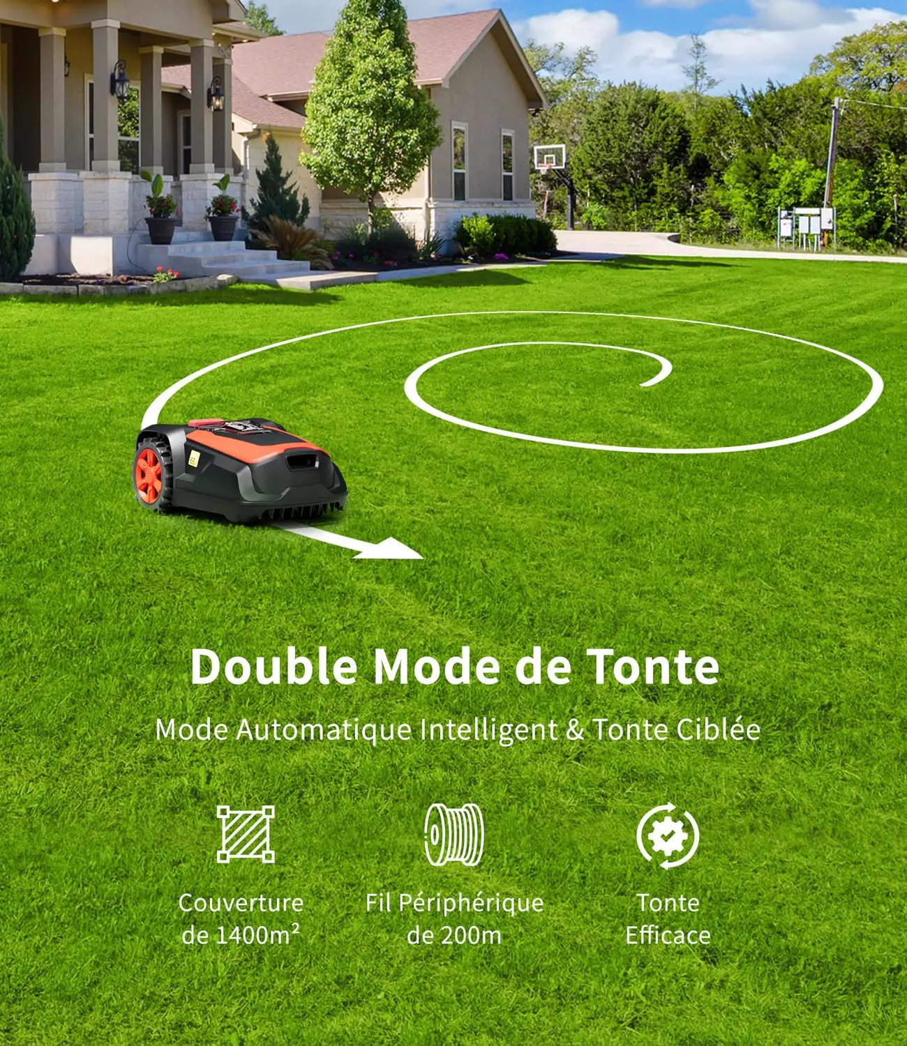 Robot tondeuse Robot Tondeuse avec Fil Périphérique Jusqu'à 14… vue 5