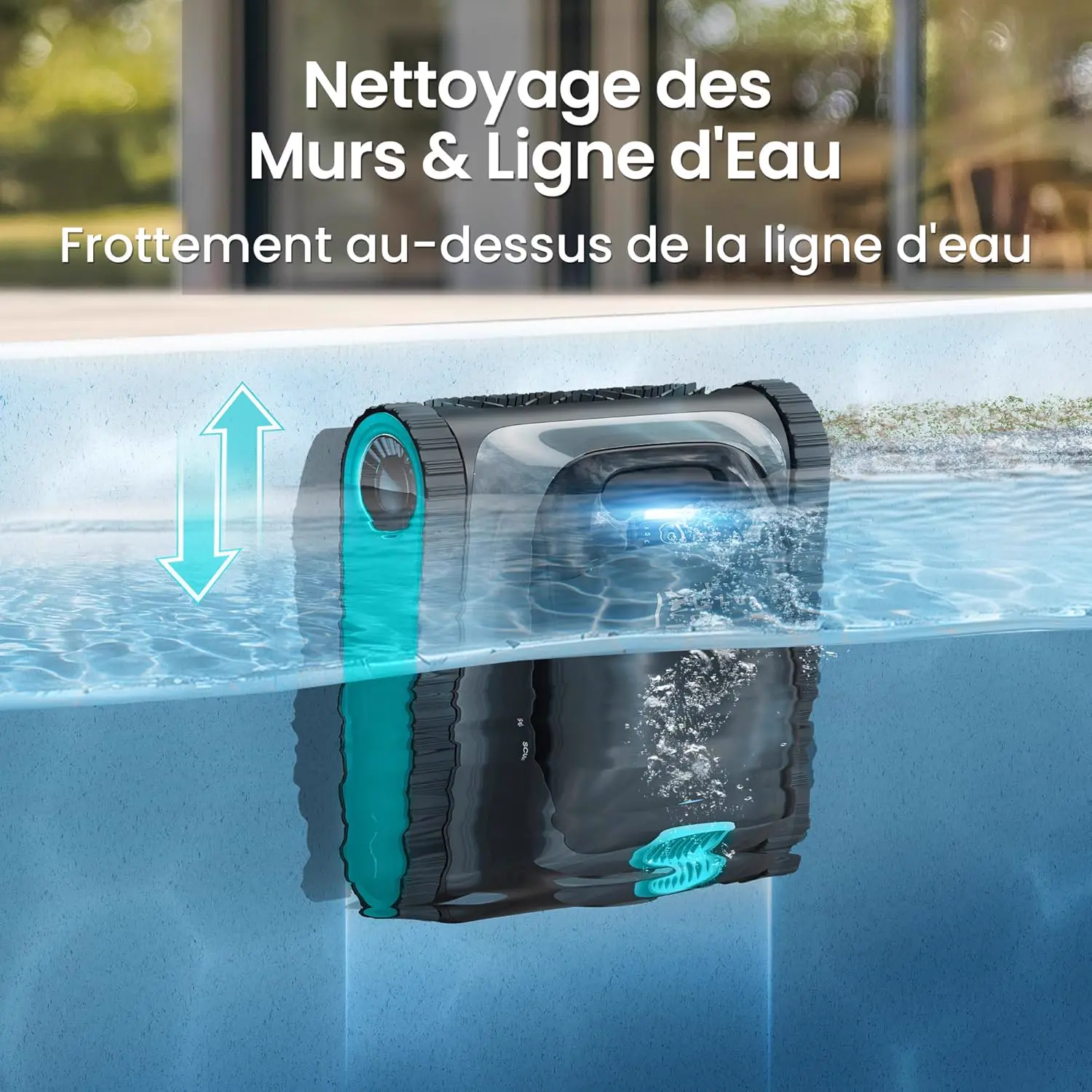 Robot piscine sable vue 5
