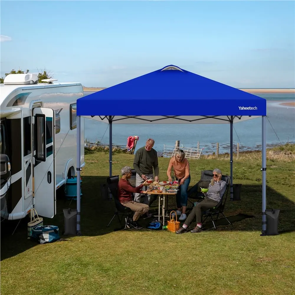 Tonnelle en métal bleu 3x3 m vue 2