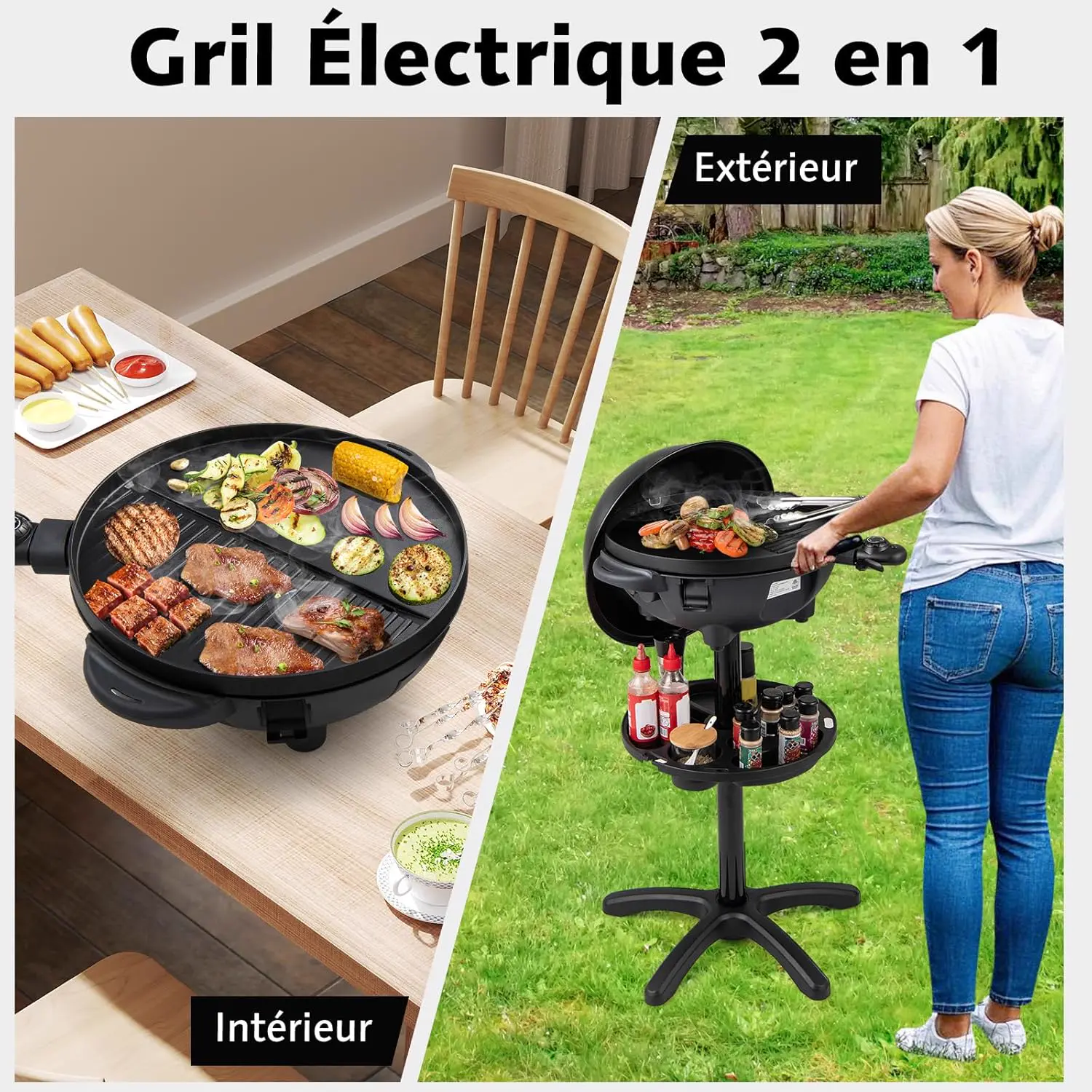 Barbecue électrique 10 places en aluminium vue 2