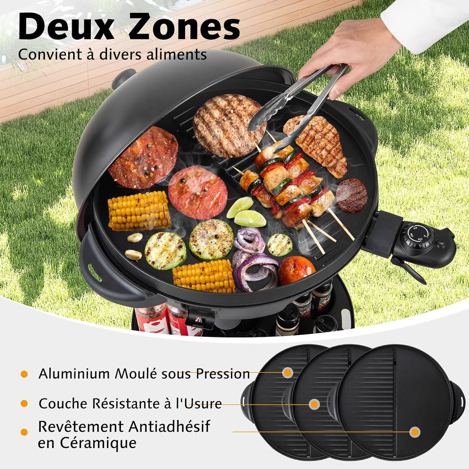 Barbecue électrique 10 places en aluminium vue 4