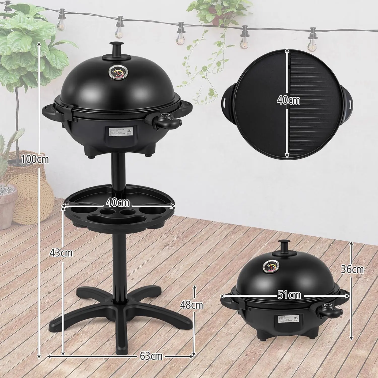 Barbecue électrique 10 places en aluminium vue 6