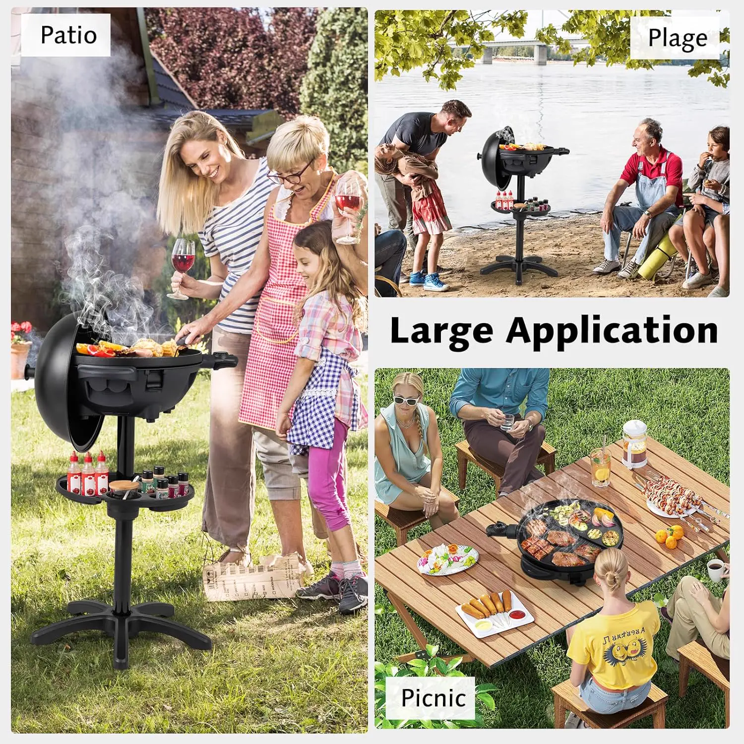 Barbecue électrique 10 places en aluminium vue 8