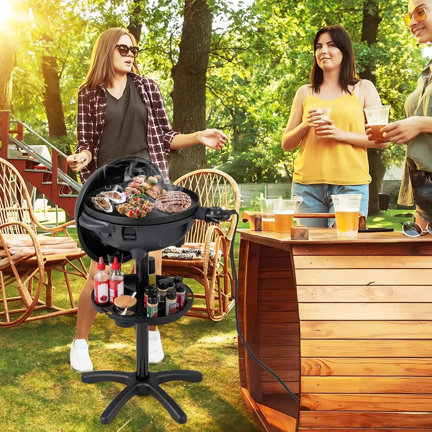 Barbecue électrique 10 places en aluminium vue 2