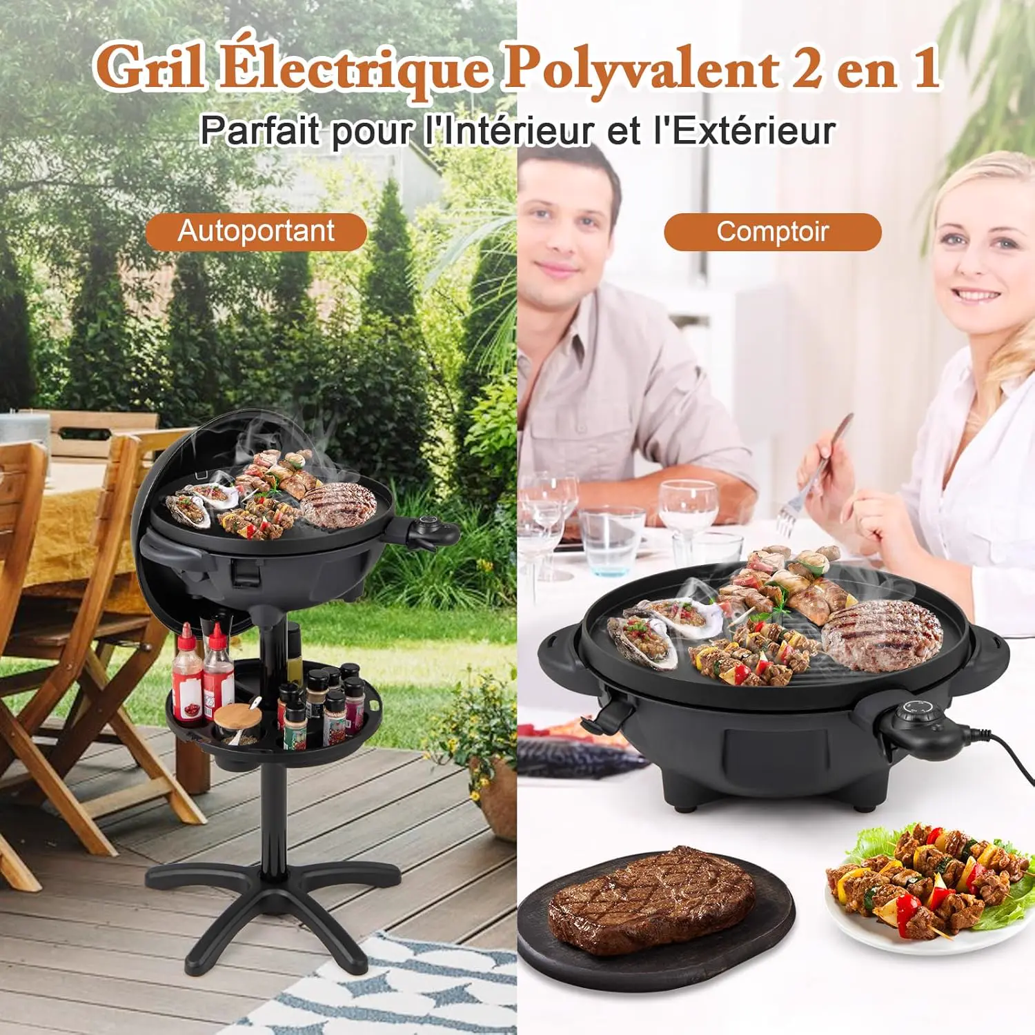 Barbecue électrique 10 places en aluminium vue 6