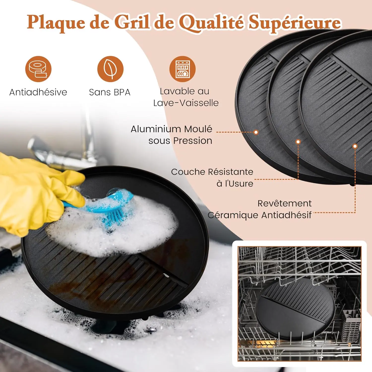 Barbecue électrique 10 places en aluminium vue 7