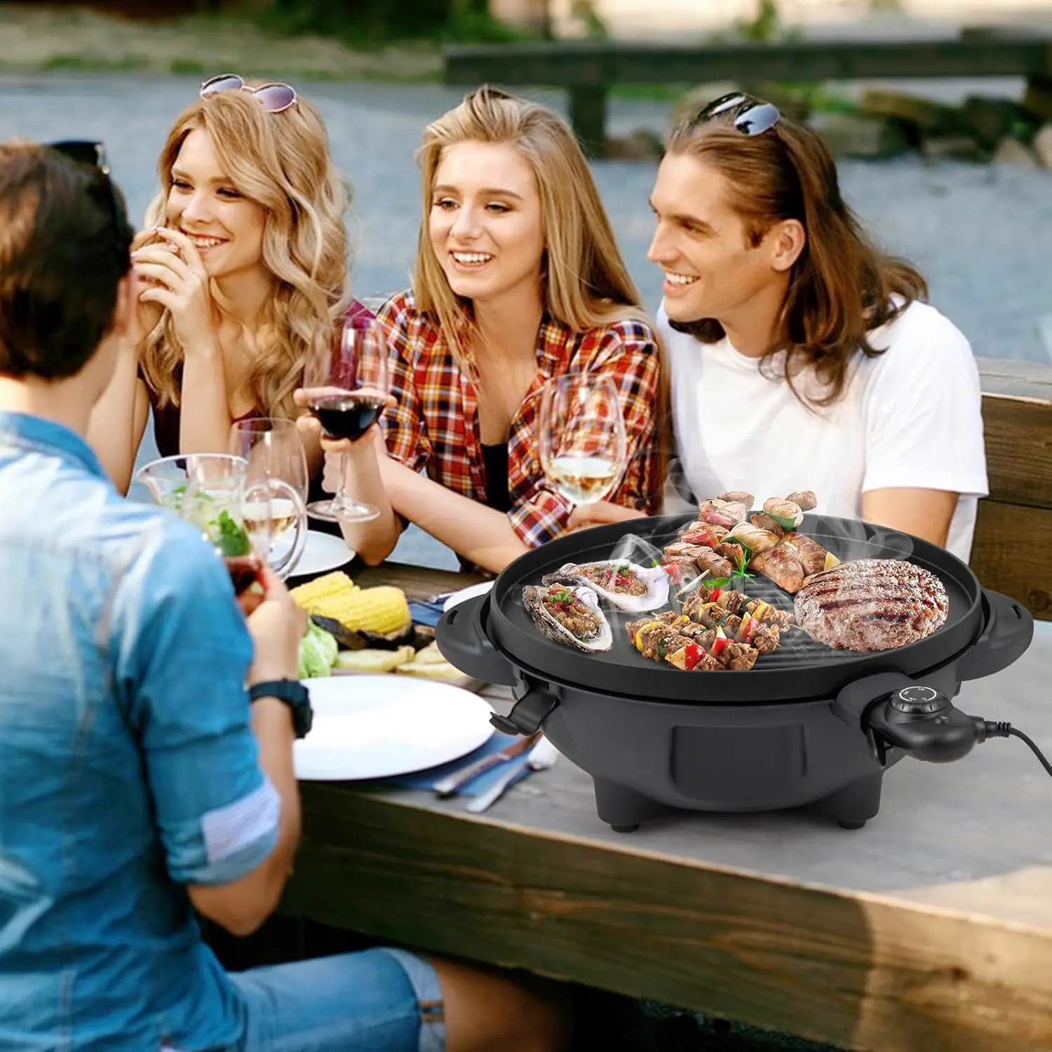Barbecue électrique 10 places en aluminium vue 9