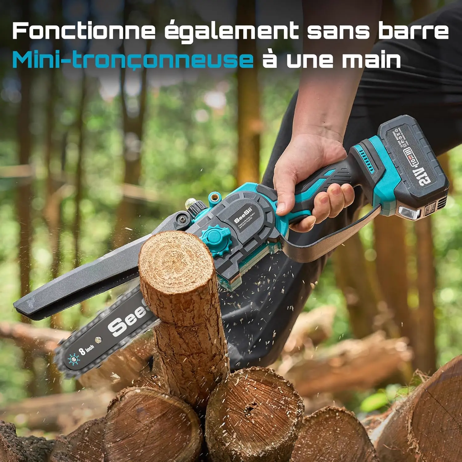Tronçonneuse à batterie en bois 2x4 m vue 7