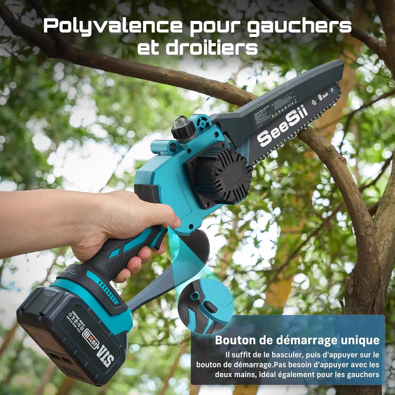 Tronçonneuse à batterie en bois 2x4 m vue 8
