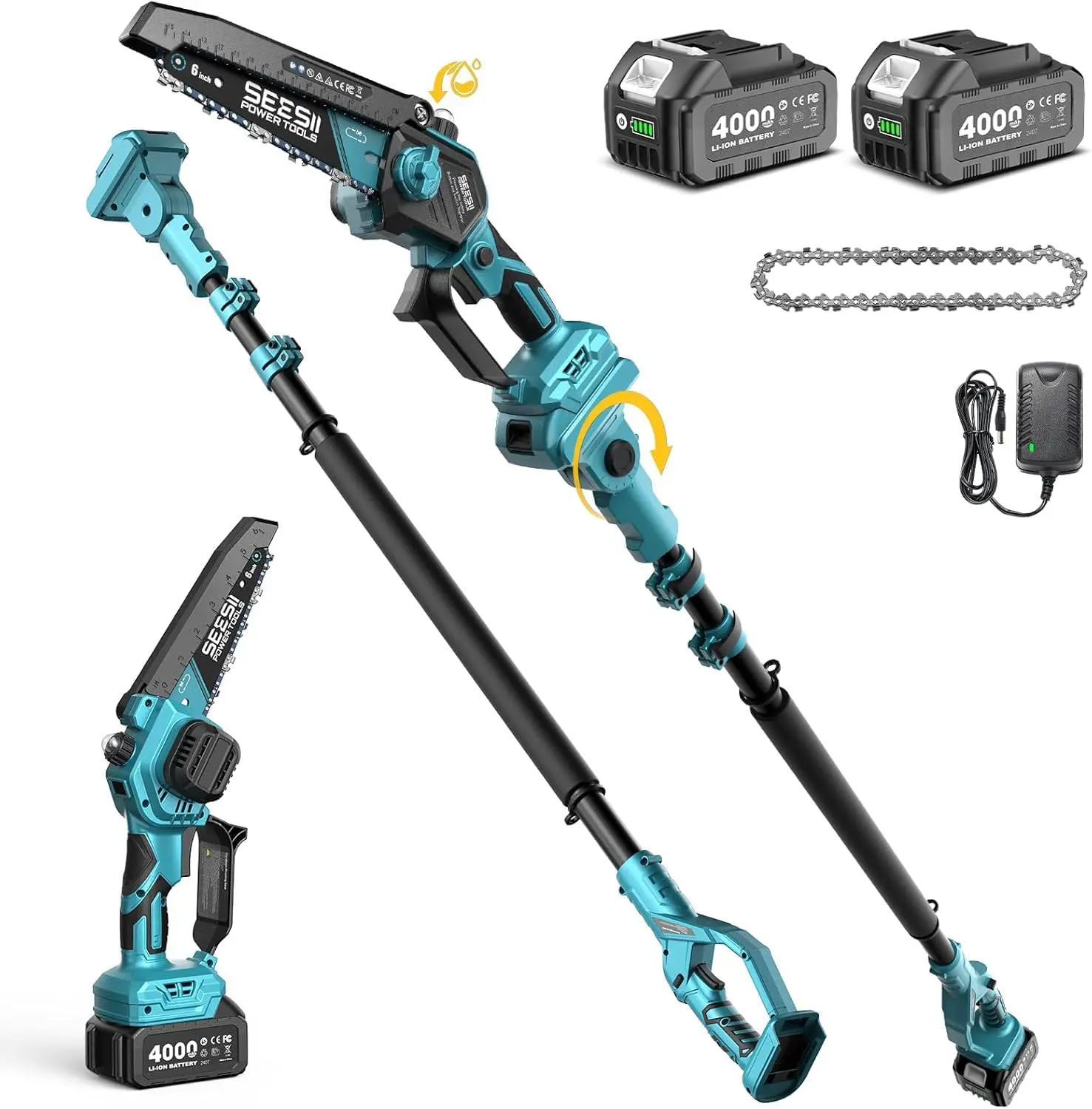 SEESII 2-in-1 Elagueuse sur Perche