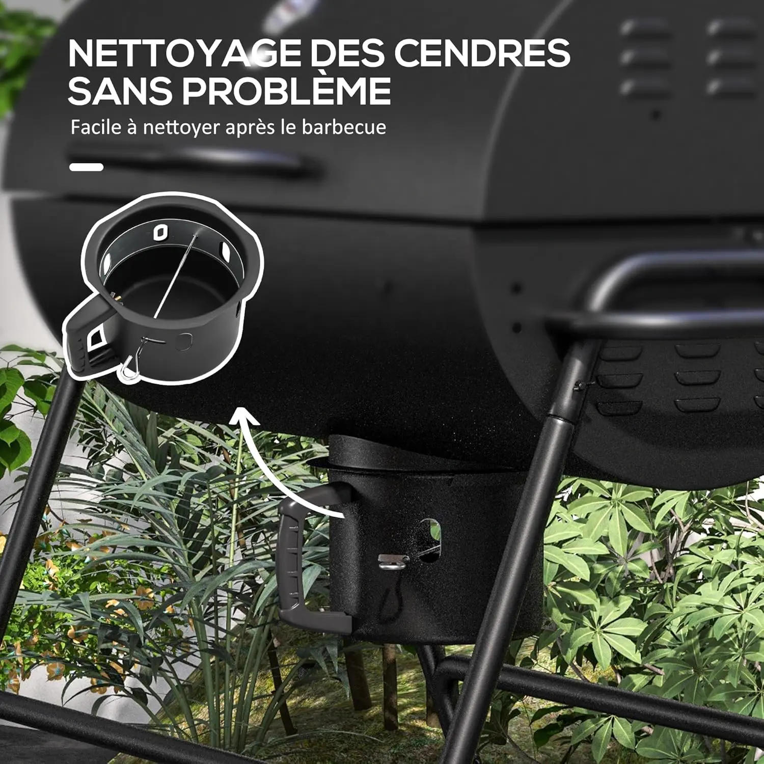 Barbecue weber en bois noir vue 6