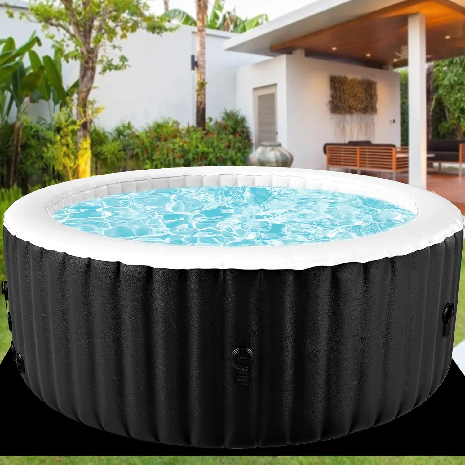 Gonflable Hot Tub 2-4 Personnes Ø 180 x 63.5 cm 2400W Baignoire