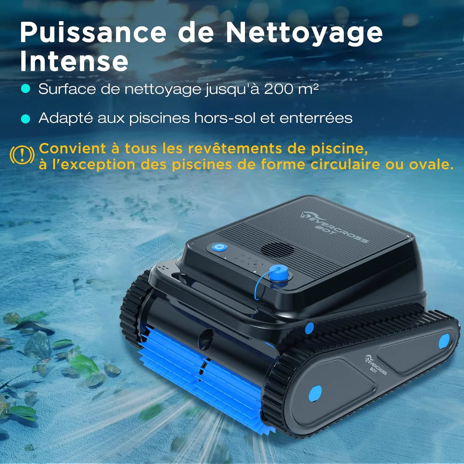 Robot piscine sable vue 2