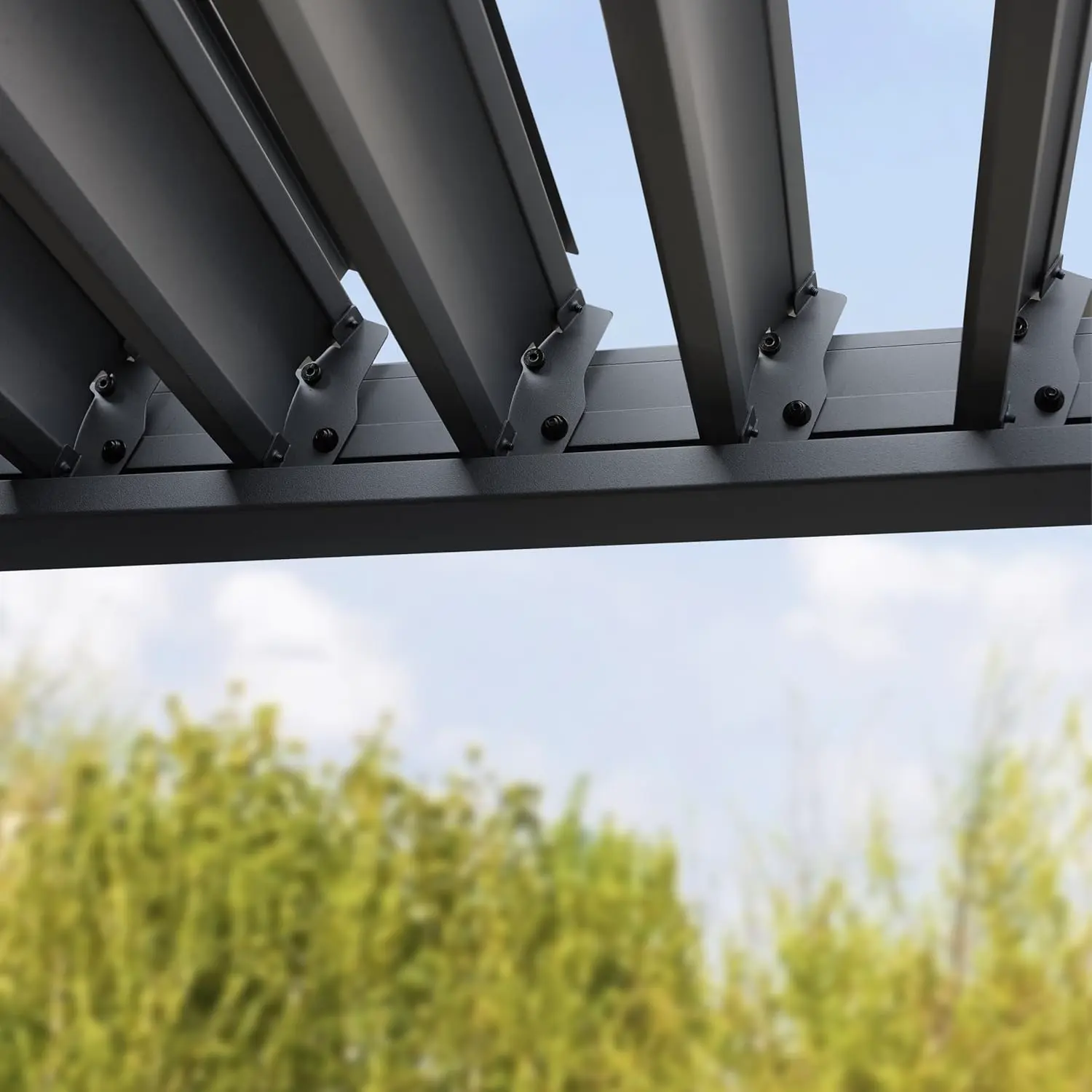 Pergola en aluminium anthracite 3x4 m vue 7