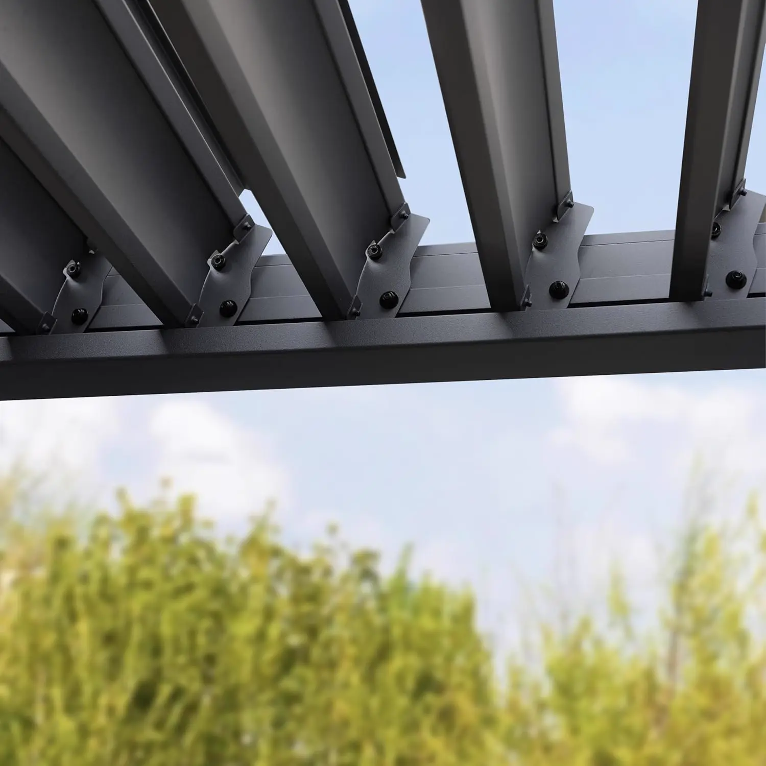 Pergola en aluminium anthracite 3x6 m vue 7