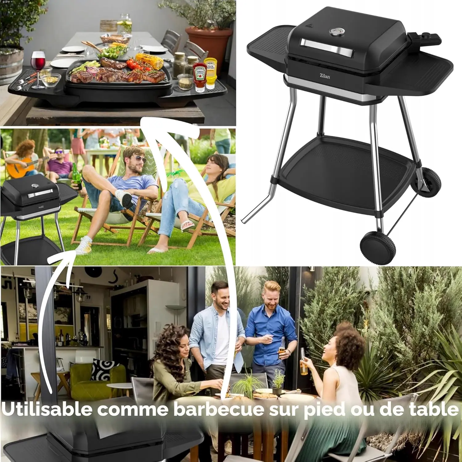 Barbecue électrique Barbecue électrique 2 en 1 vue 2