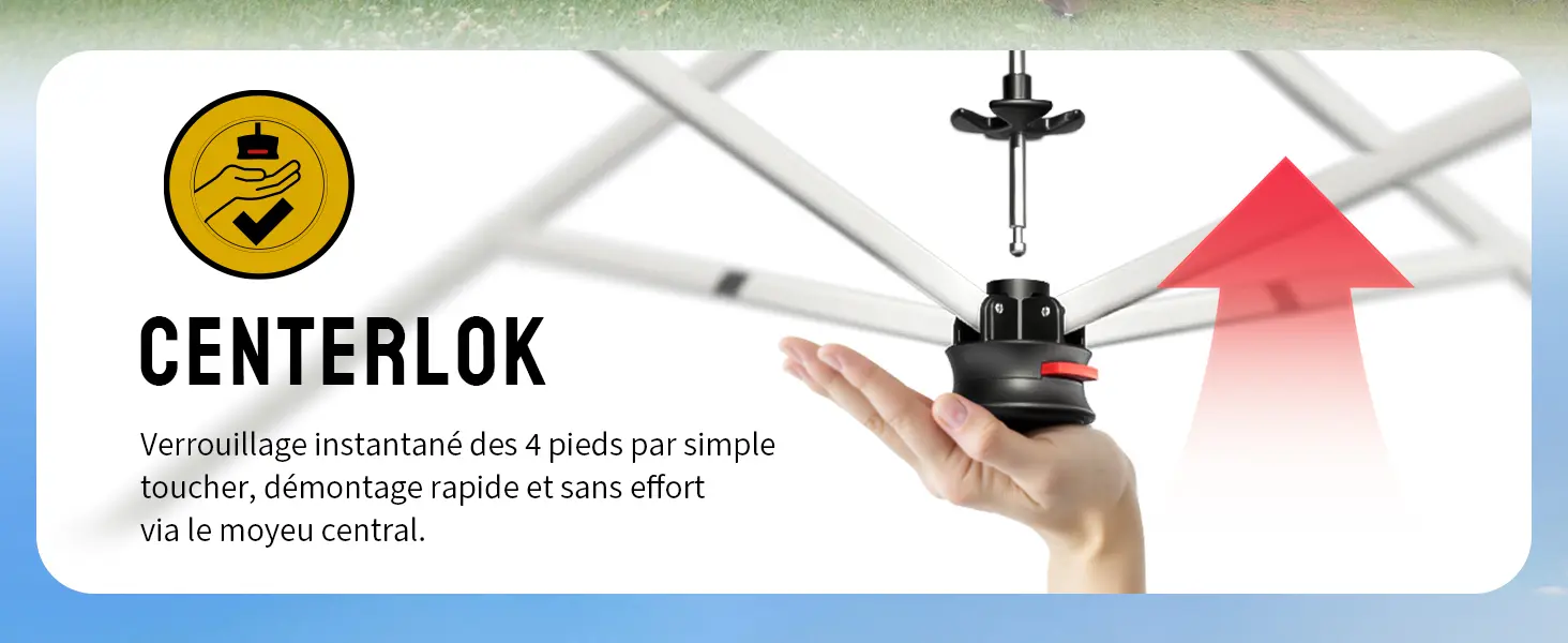 Tonnelle en métal rouge 4x4 m — contenu détaillé 2