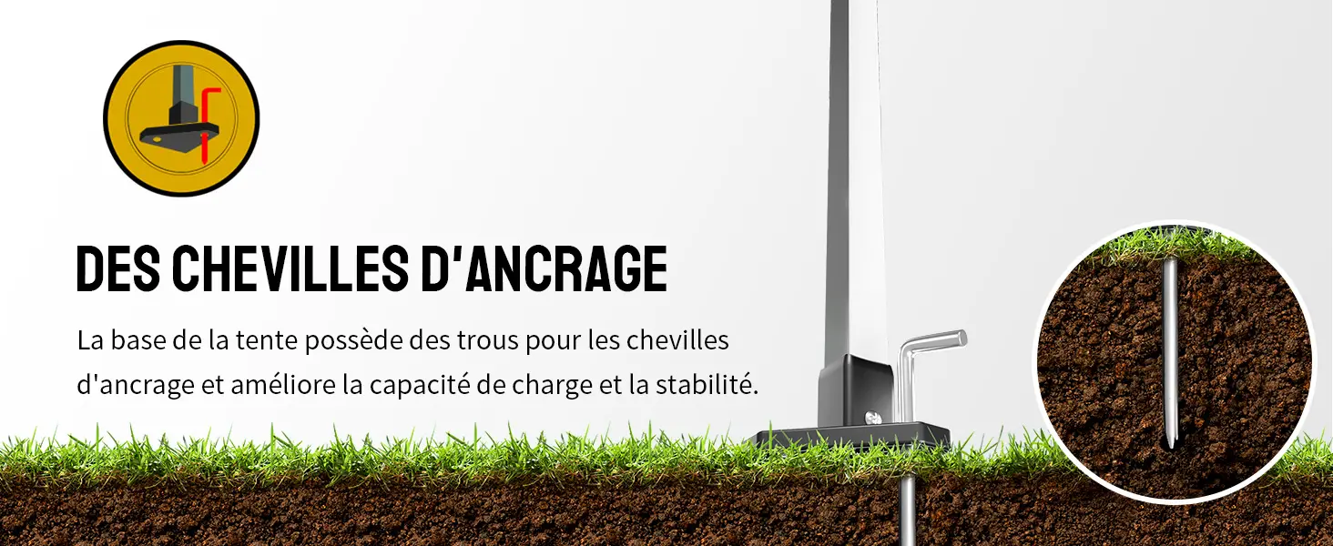 Tonnelle en métal rouge 4x4 m — contenu détaillé 5