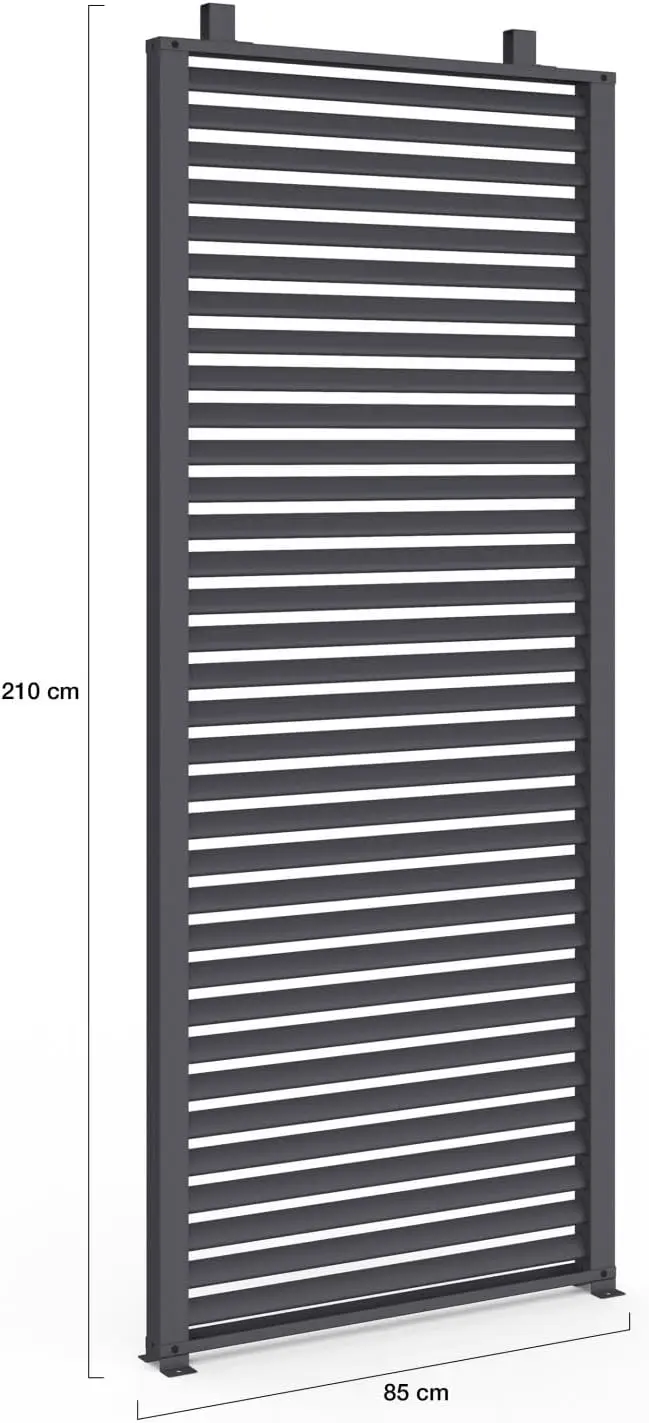 Pergola en métal gris 3x4 m rétractable vue 7