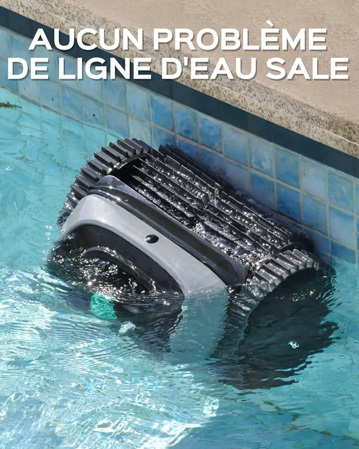 Robot piscine gris 4x4 m vue 3