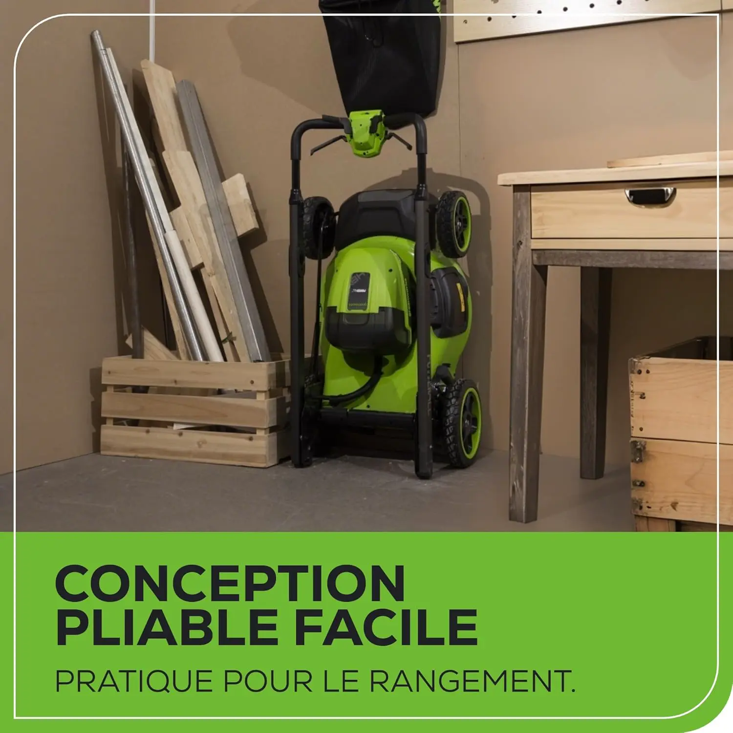 Tondeuse autoportée en métal noir vue 4