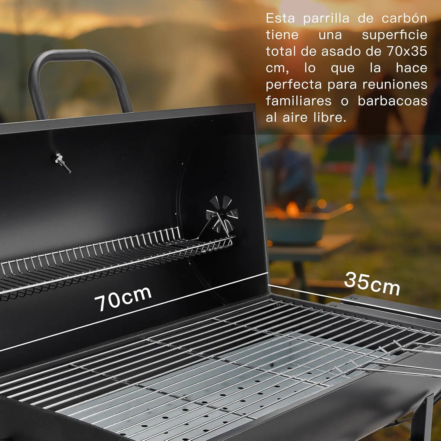 Barbecue weber en bois vue 2