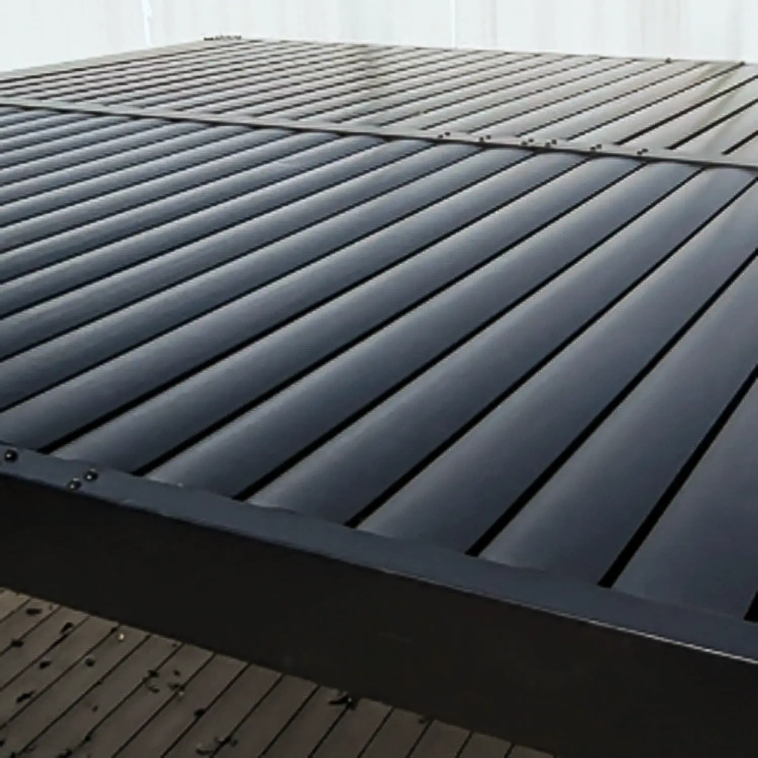 Pergola en aluminium gris 4x3 m vue 9