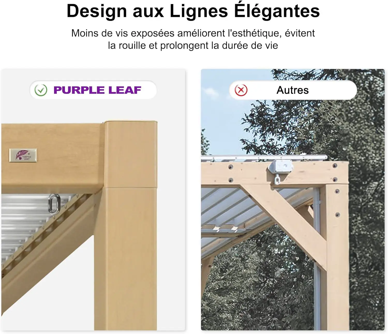 Pergola en aluminium 3,5x6,35 m vue 8
