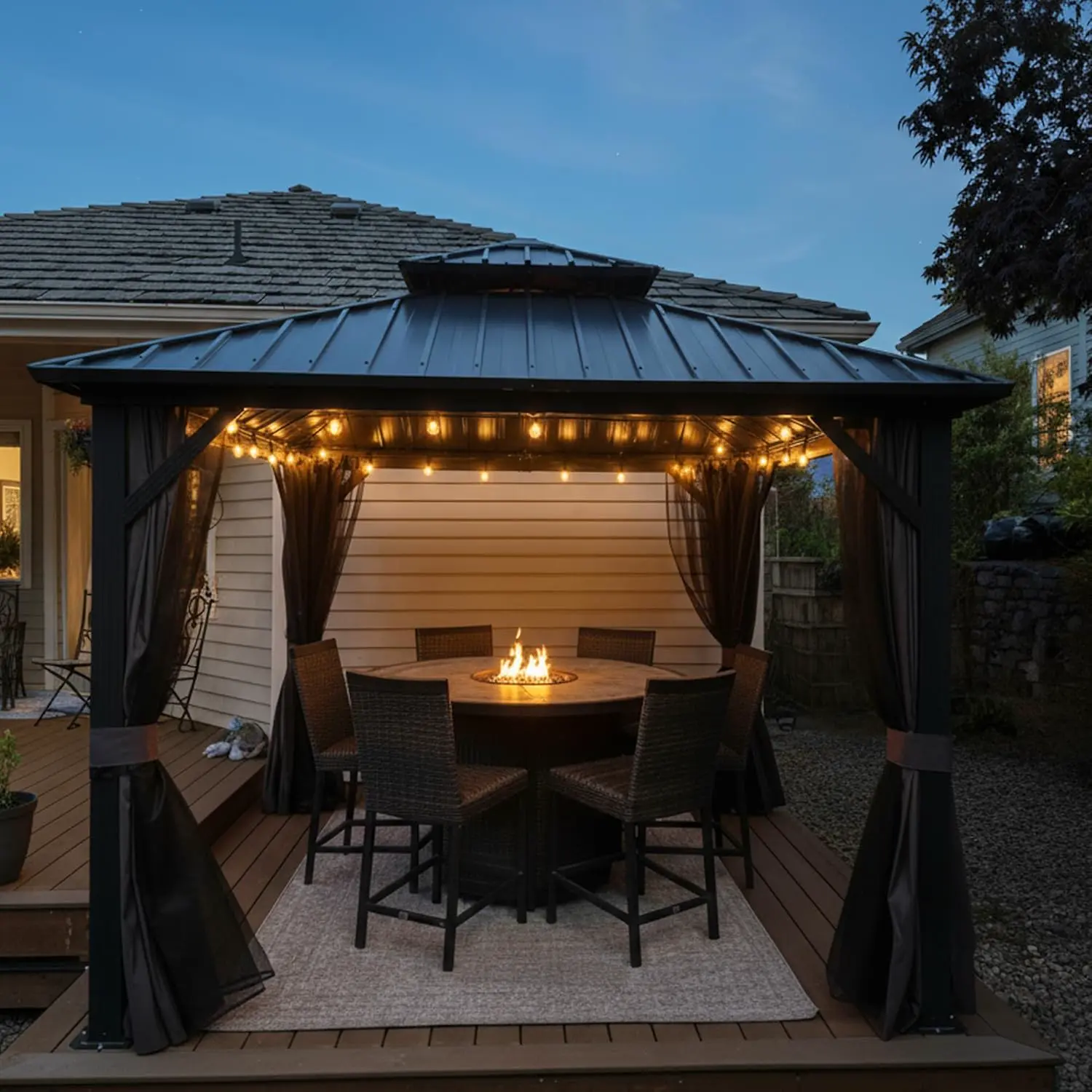PURPLE LEAF Tonnelle de Jardin Extérieur Aluminium 3 x 3 m avec