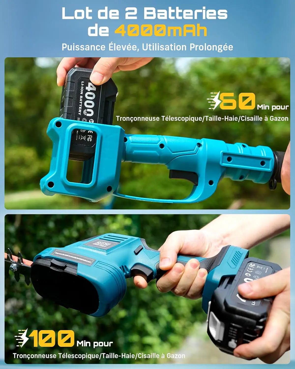 Tronçonneuse électrique SEESII 6-en-1 Mini Tronçonneuse & Tail… vue 5