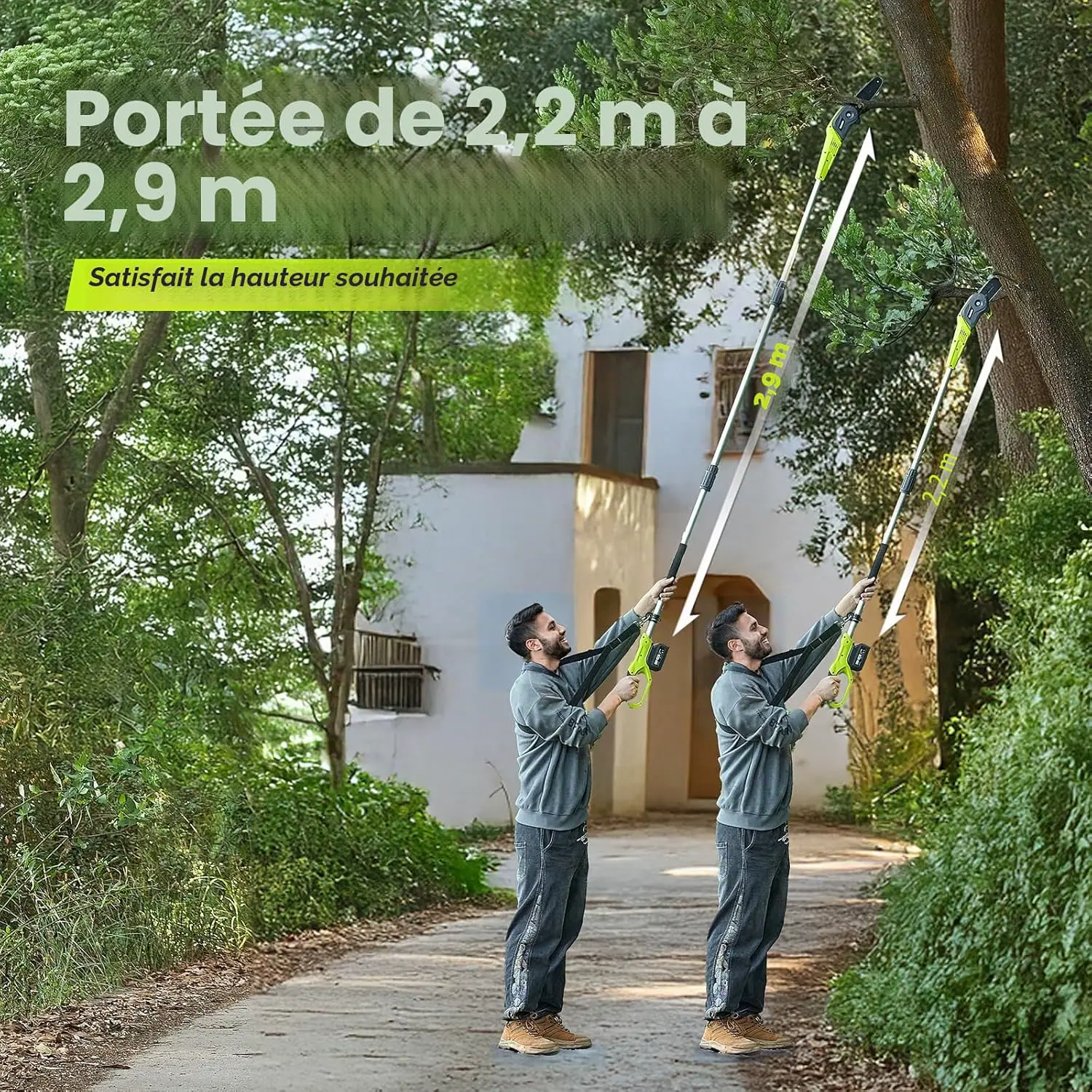 Tronçonneuse électrique en métal vue 2