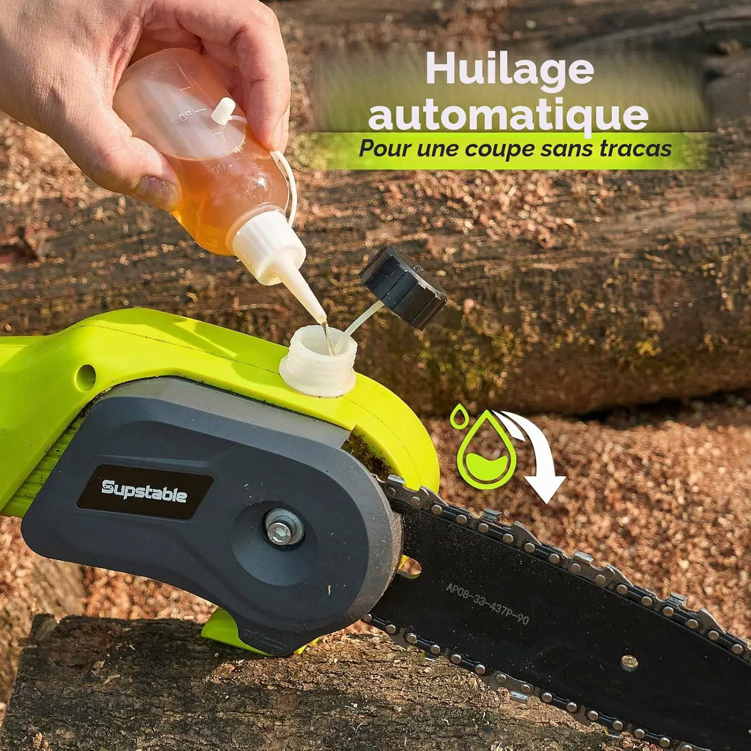 Tronçonneuse électrique en métal vue 4