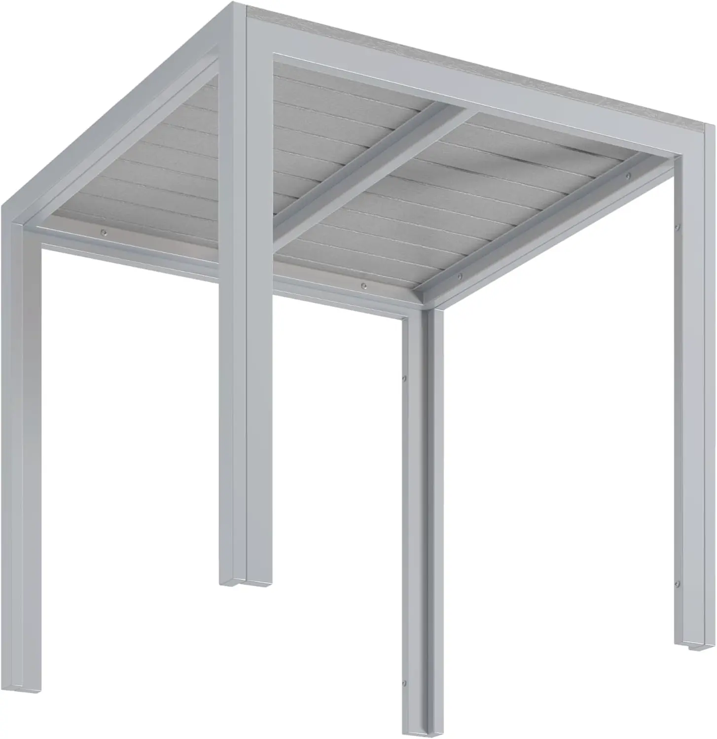 Table de jardin 6 places en aluminium gris vue 8