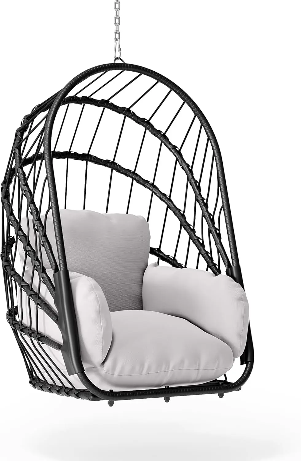 Fauteuils suspendus en métal gris vue 8