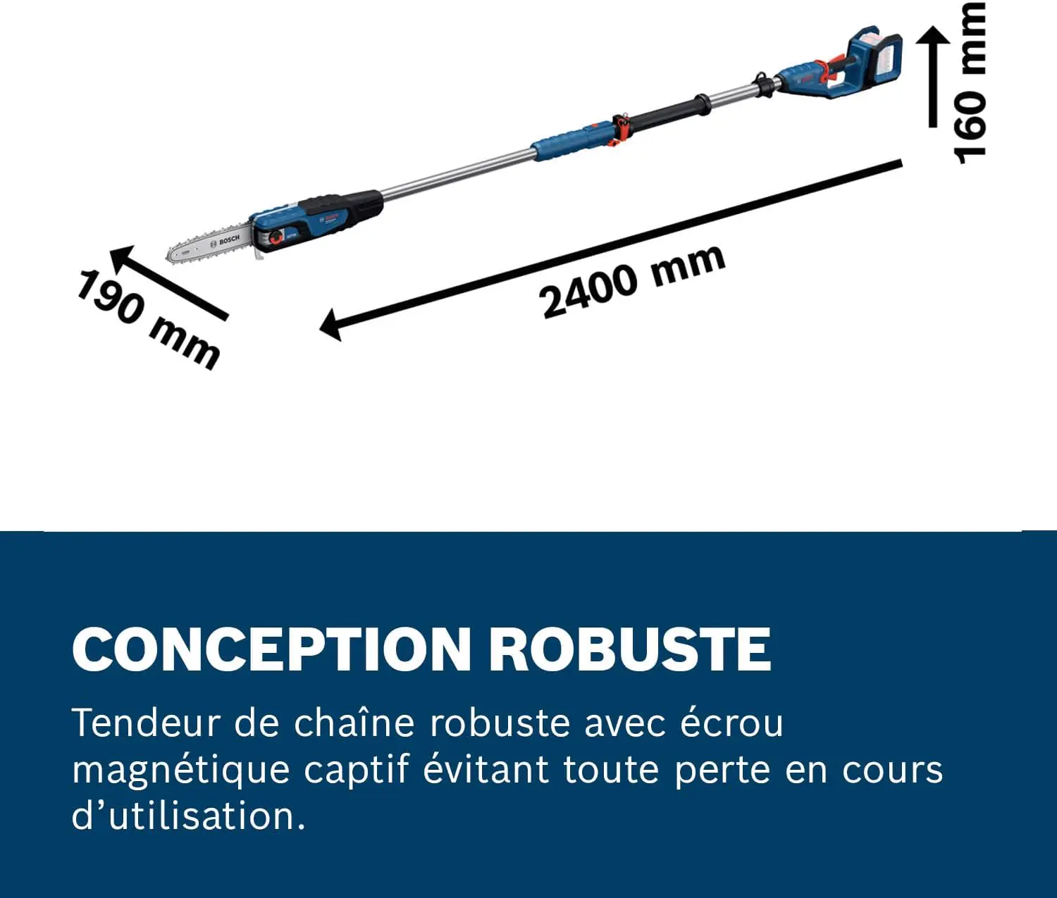 Tronçonneuse à batterie Bosch Professional 18V System Élagueus… vue 6