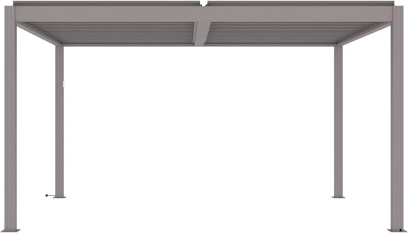 Pergola en aluminium taupe 12 m² vue 2