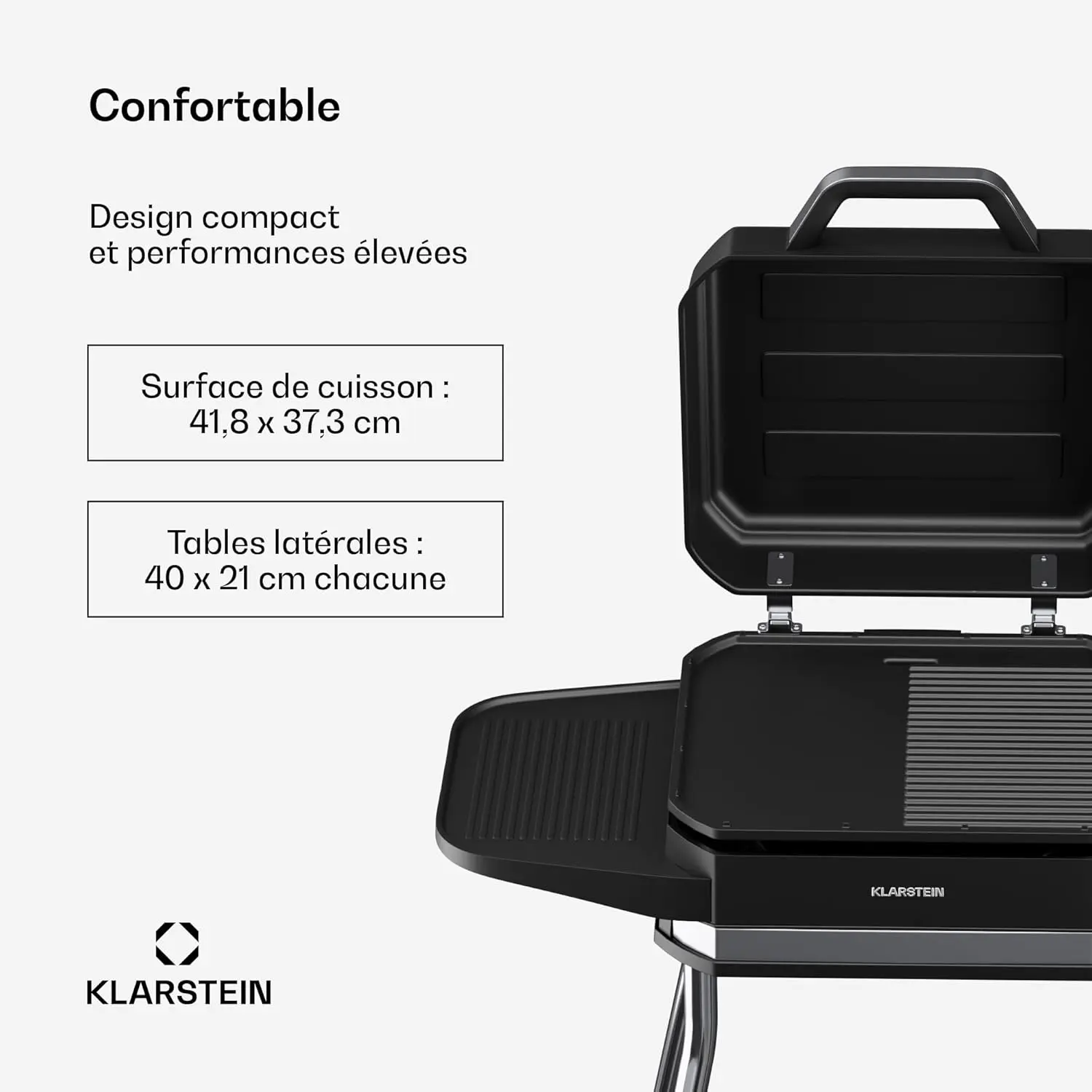 Barbecue électrique en aluminium vue 3