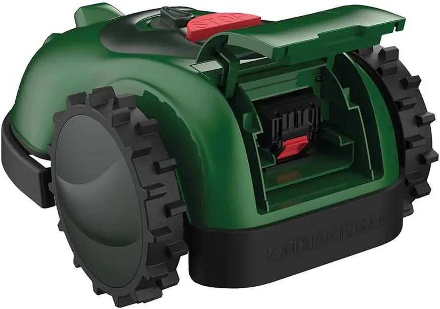 Robot tondeuse vert vue 2