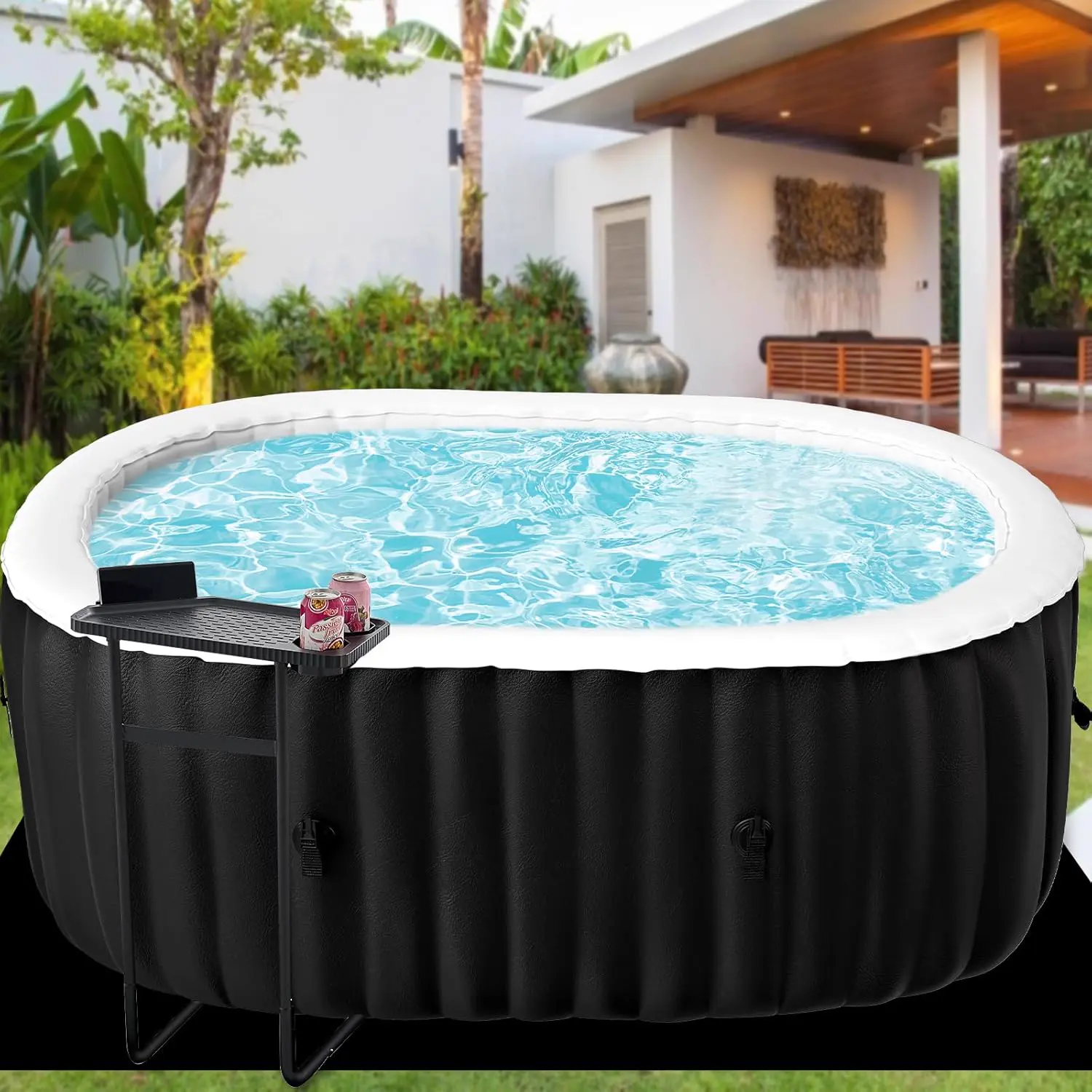 Gonflable Hot Tub 2-4 Personnes 190 x 120 x 63.5 cm 2400W Baignoire