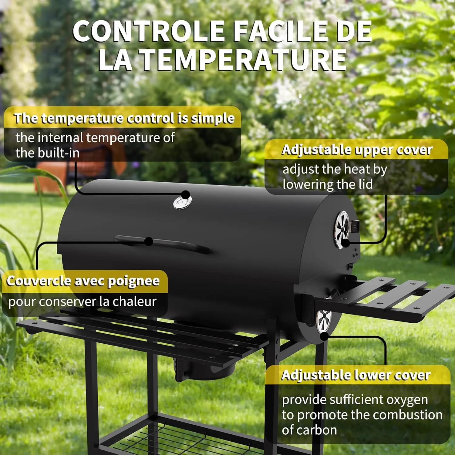 Barbecue weber en métal noir 70 m² vue 3