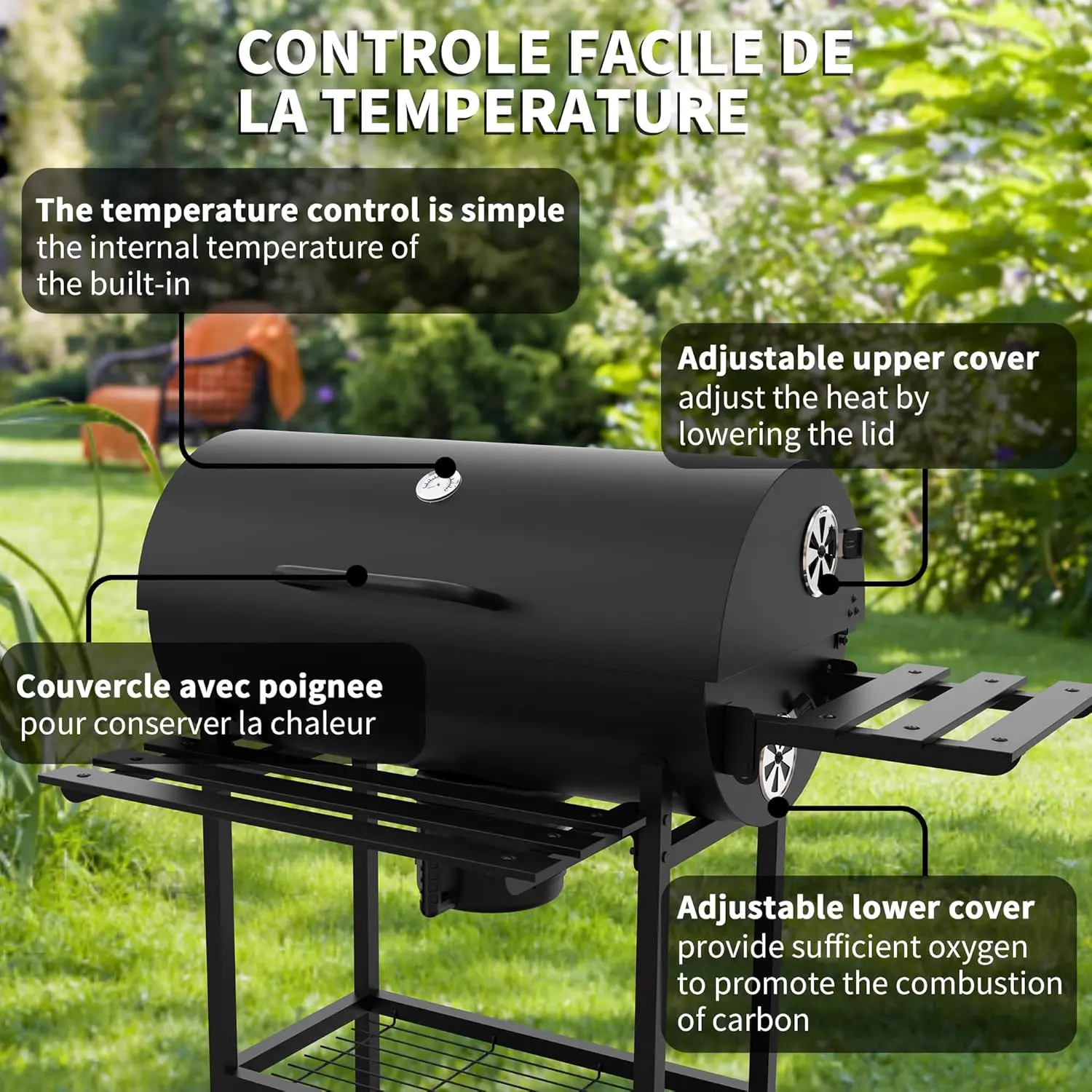 Barbecue weber en métal noir 70 m² vue 4