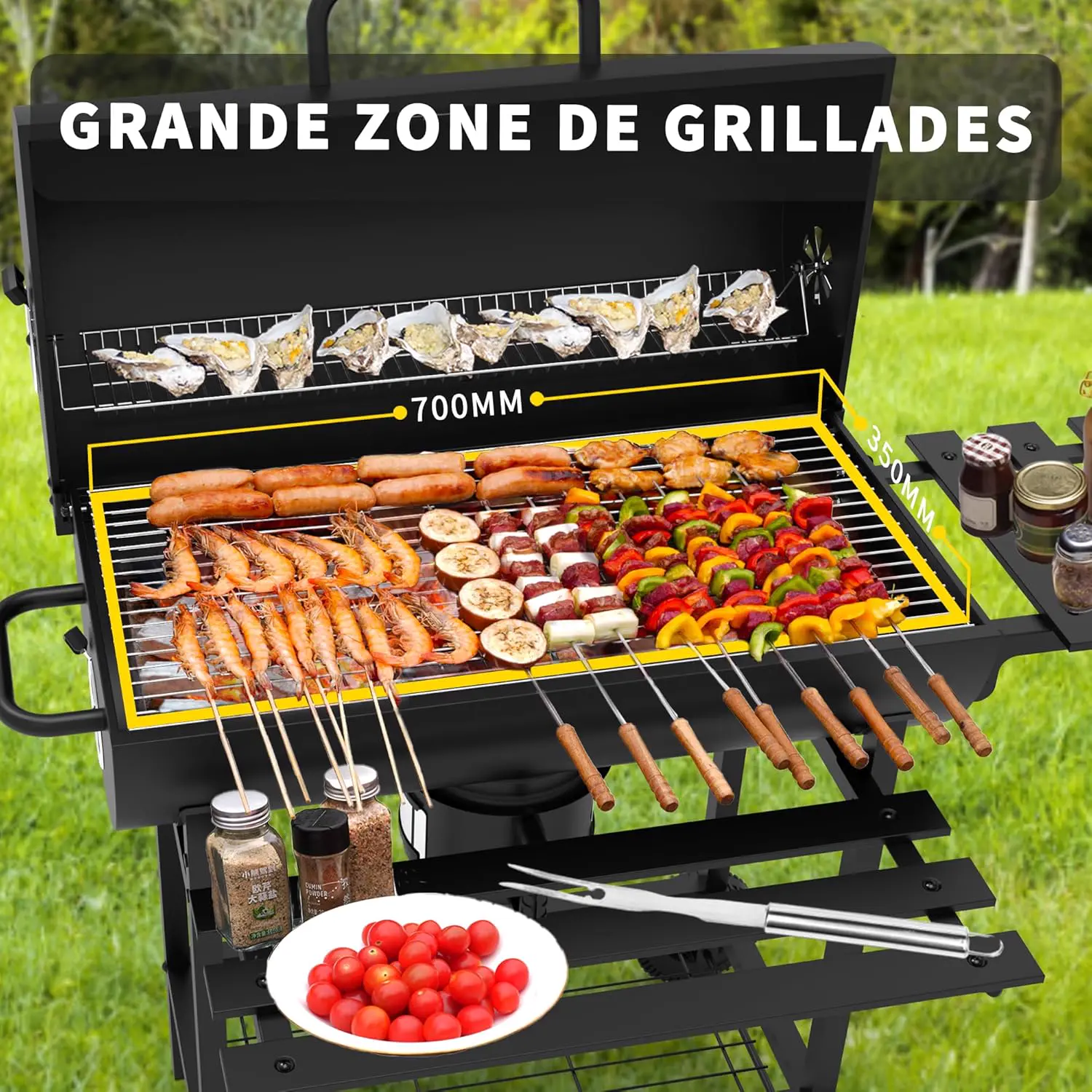 Barbecue weber en métal noir 70 m² vue 9
